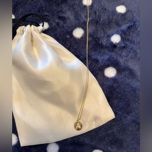 Kate Spade Pave Mini A Initial Necklace